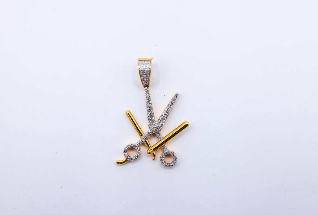 Scissors 10K Gold 0.42 CTW
