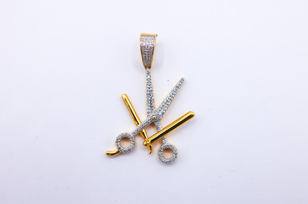 Scissors 10K Gold 0.42 CTW