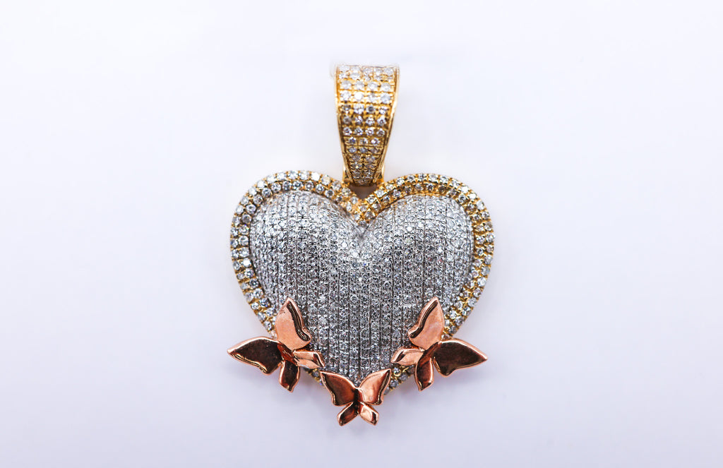 10K 0.81-0.86CT D-PENDANT RDS "HEART" MP