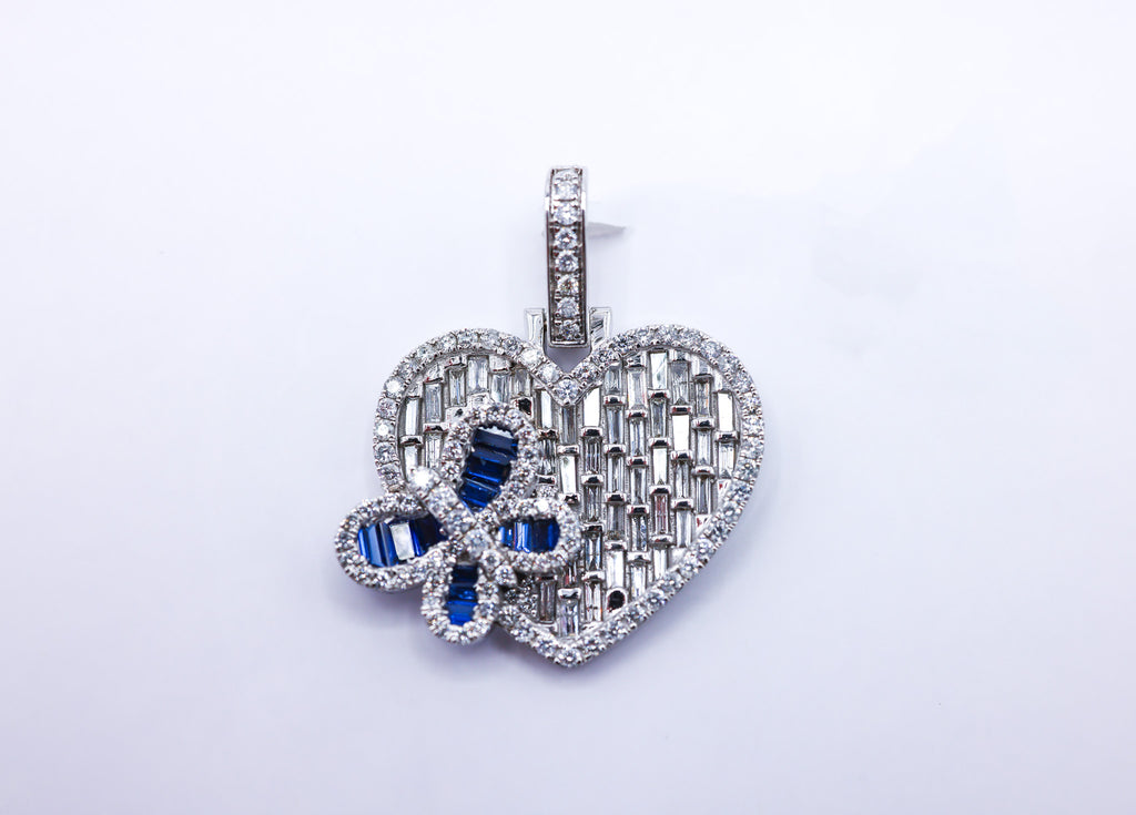 Heart Blue 14K Gold 1.78 CTW (0.26 Blue CTW)