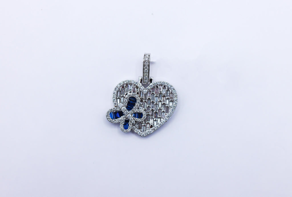 Heart Blue 14K Gold 1.78 CTW (0.26 Blue CTW)