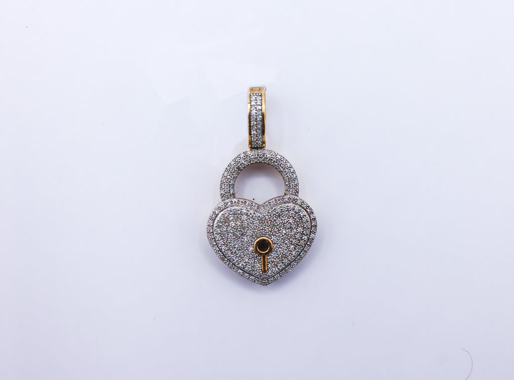 Heart Lock 10K gold 0.75CTW