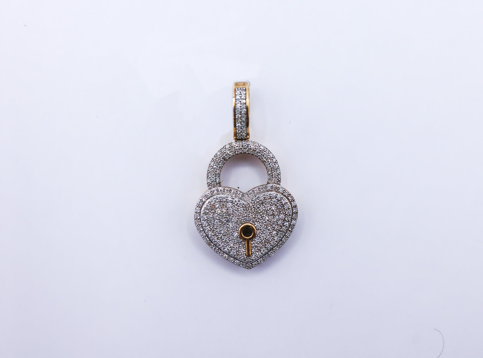 Heart Lock 10K gold 0.75CTW