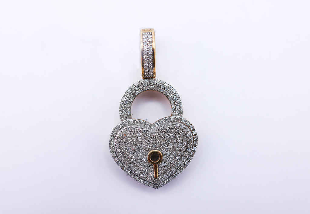 Heart Lock 10K gold 0.75CTW