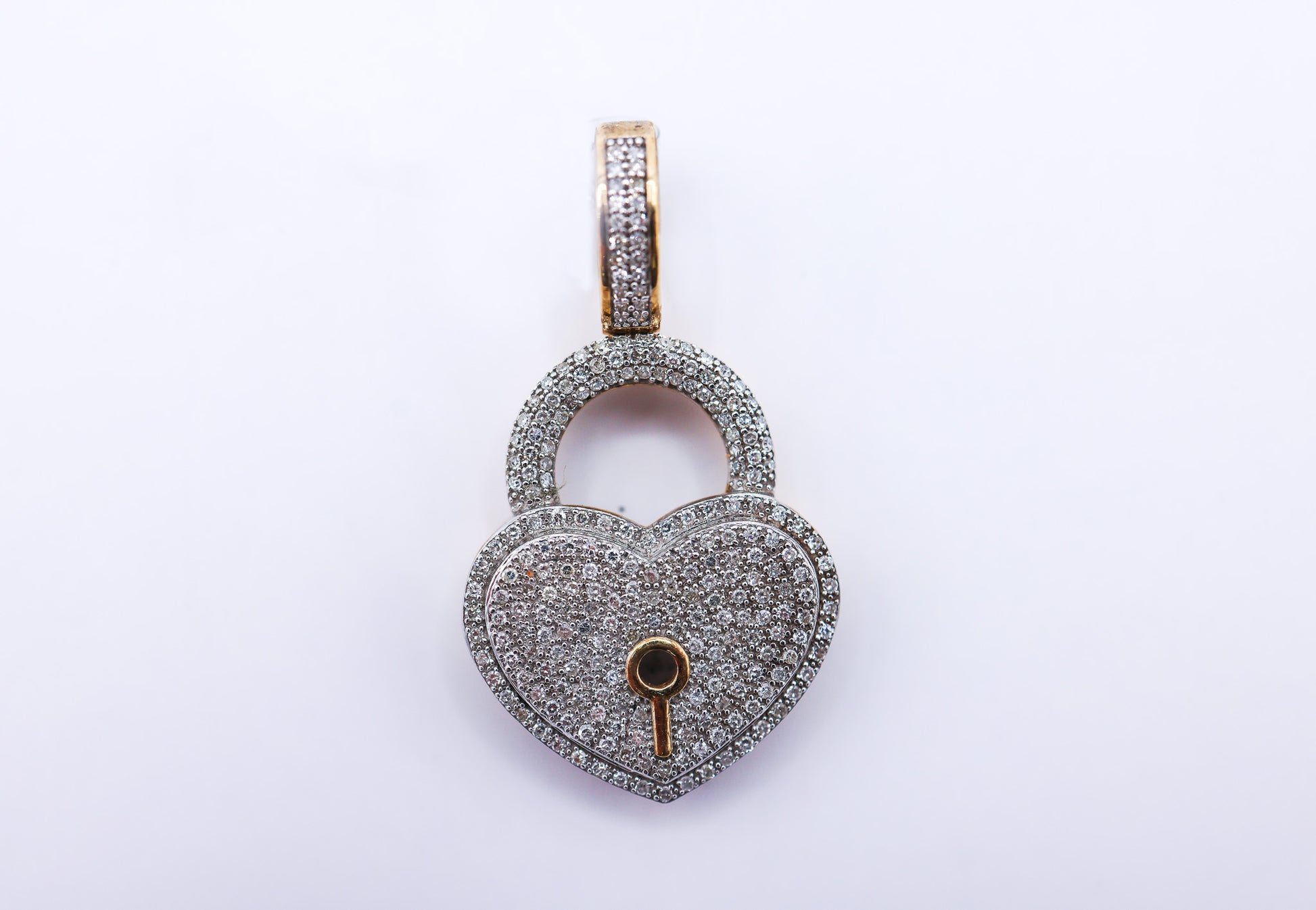 Heart Lock 10K gold 0.75CTW