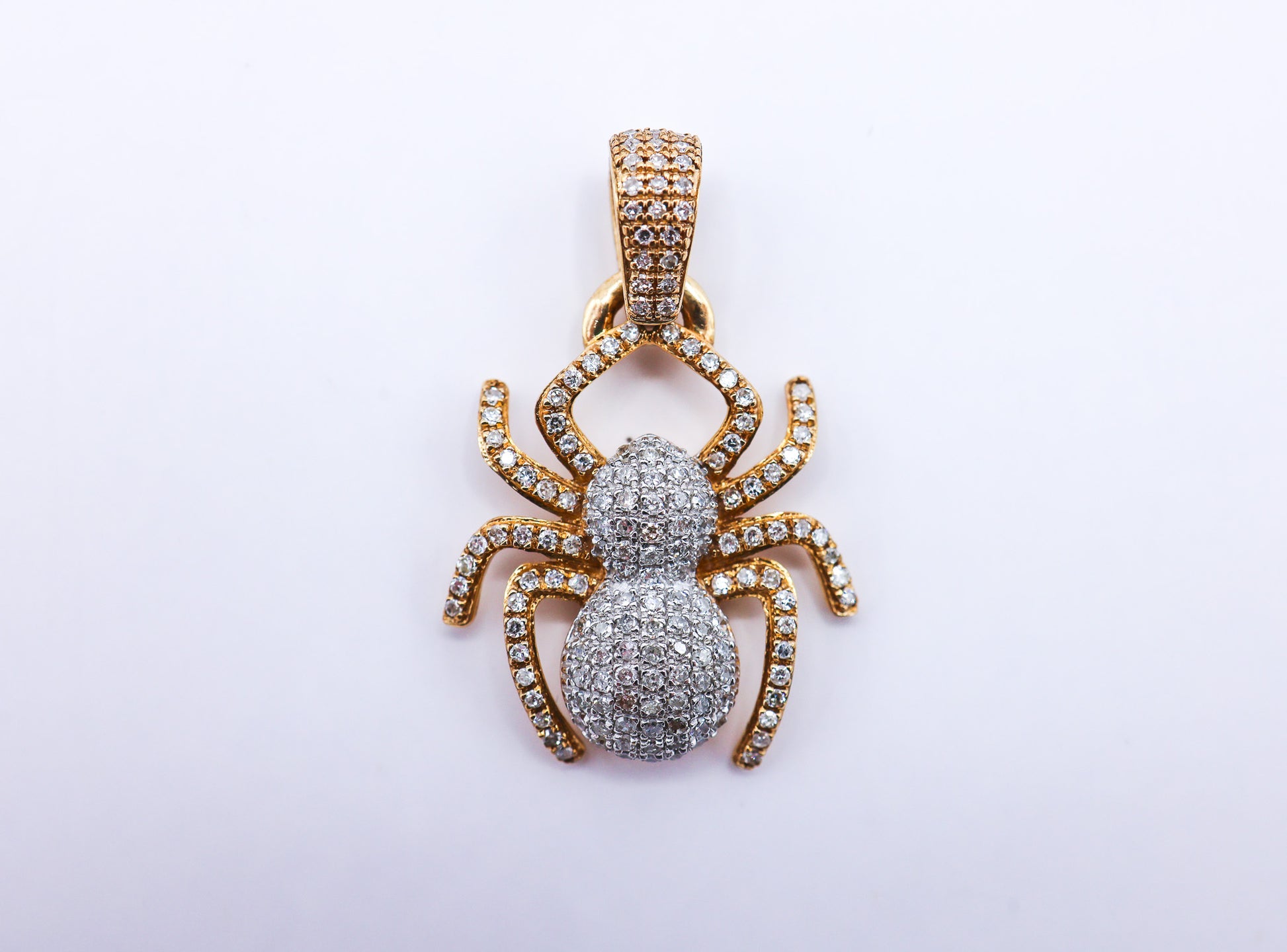 Spider Charm 10K GOld 0.27 CTW