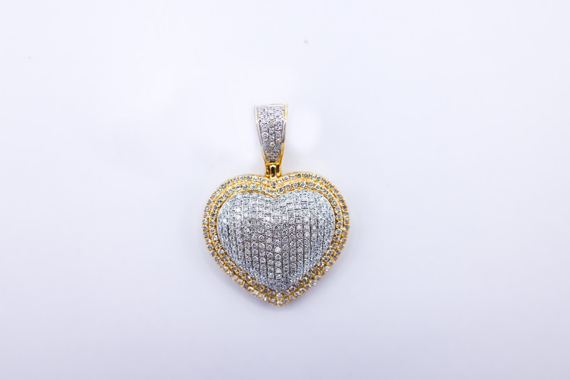 Heart Charm 10K 0.95 CTW