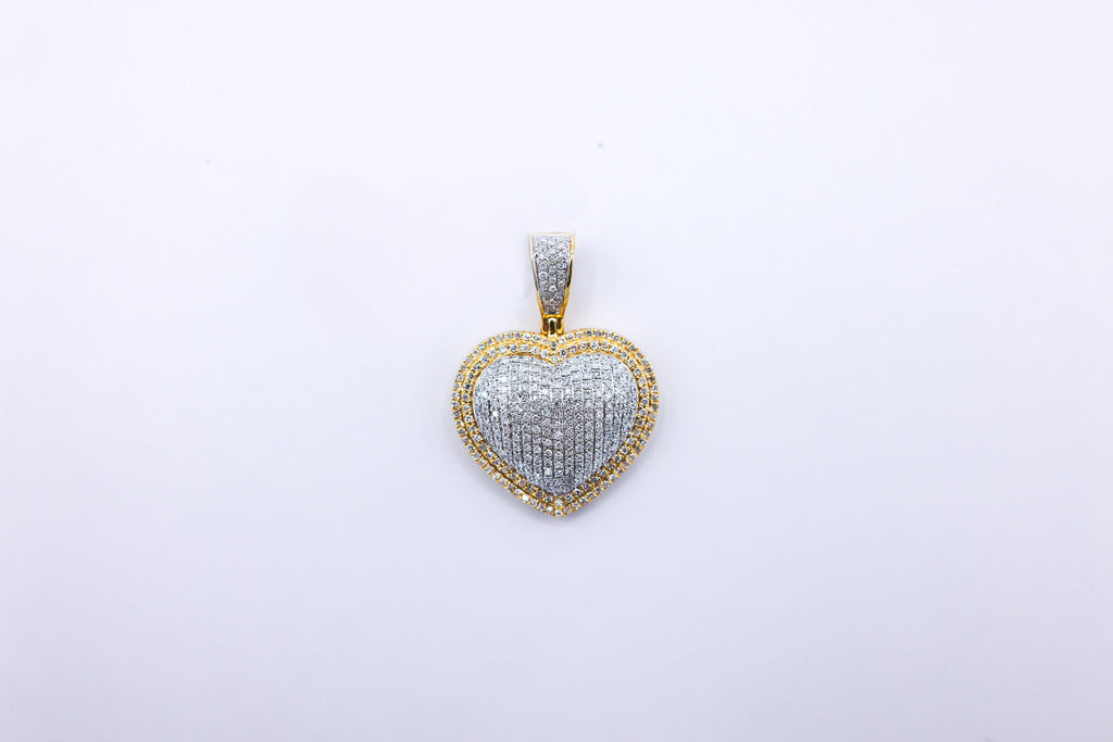 Heart Charm 10K 0.95 CTW