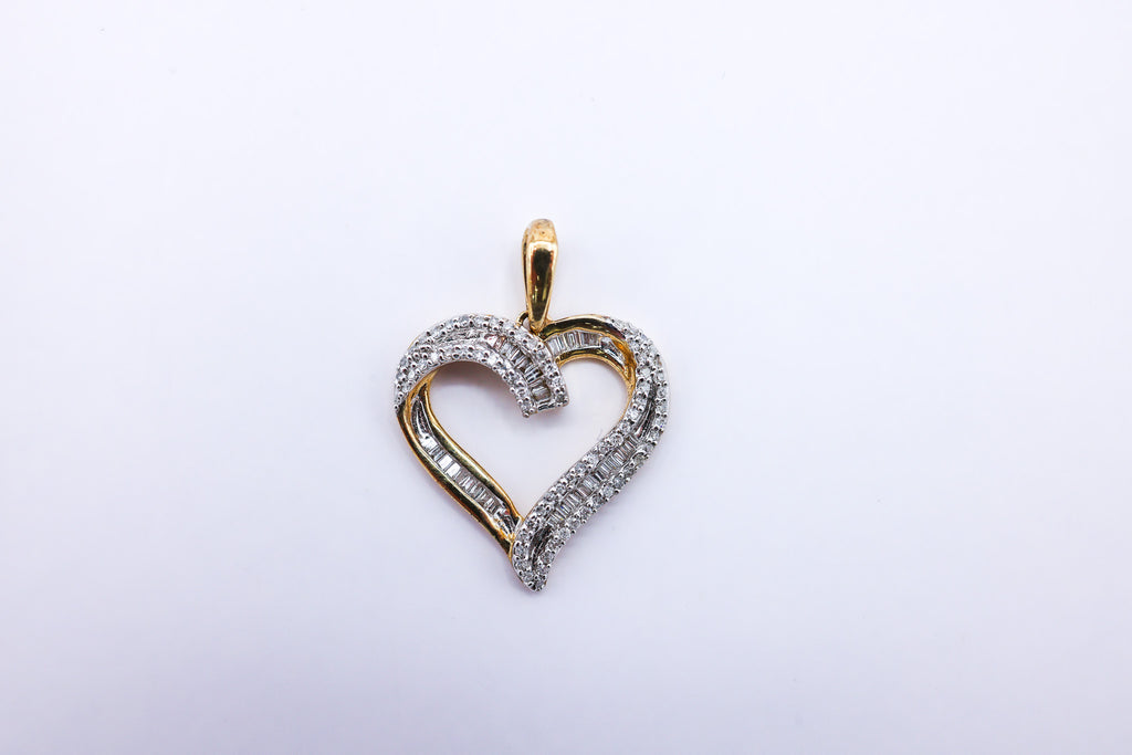 Heart Charm 10K Gold 0.26 CTW