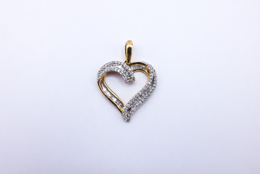 Heart Charm 10K Gold 0.26 CTW