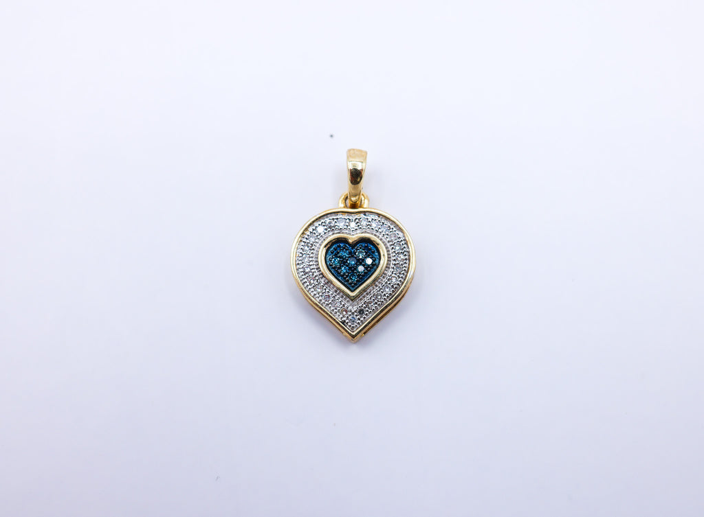 Heart Charm 10K gold 0.11 CTW
