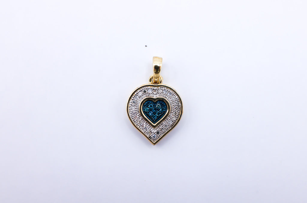 Heart Charm 10K gold 0.11 CTW