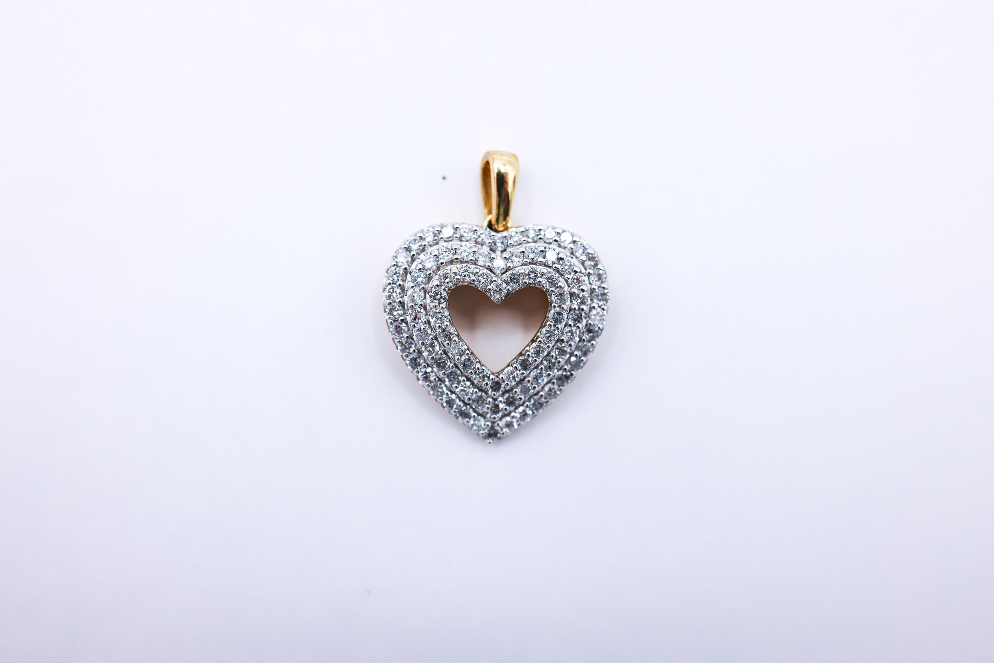 Heart Charm 10K Gold 0.77 CTW