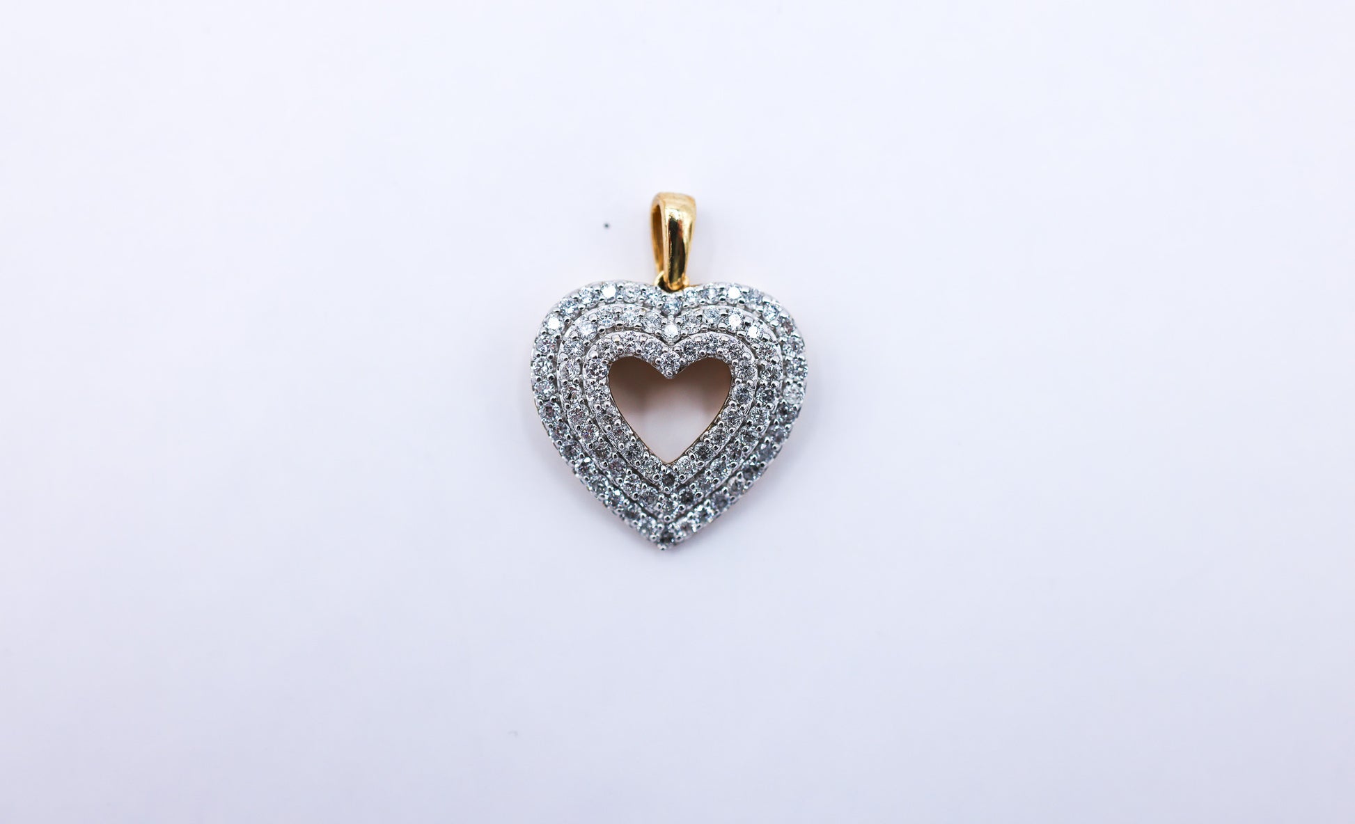 Heart Charm 10K Gold 0.77 CTW