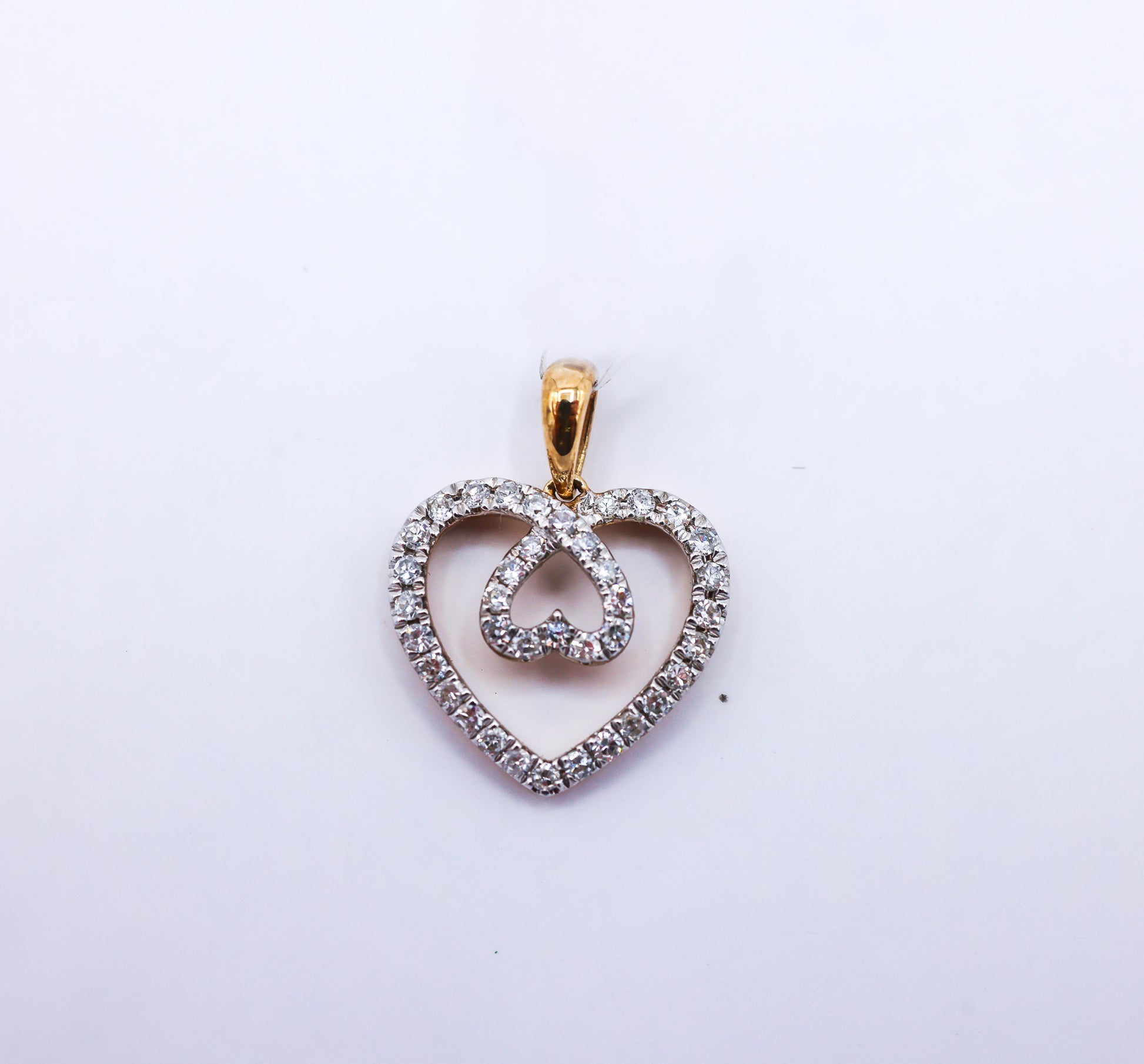 Heart Charm 10K GOld 0.21 CTW