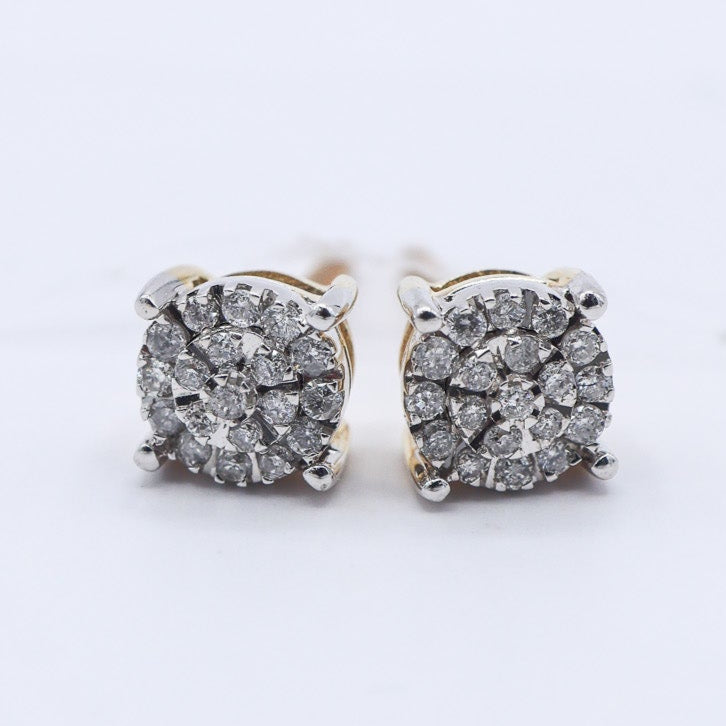 10K 0.24-0.27CT D Earring RDS Rhodium