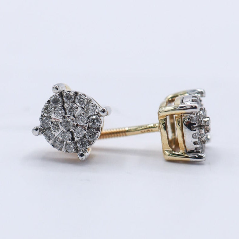 10K 0.24-0.27CT D Earring RDS Rhodium
