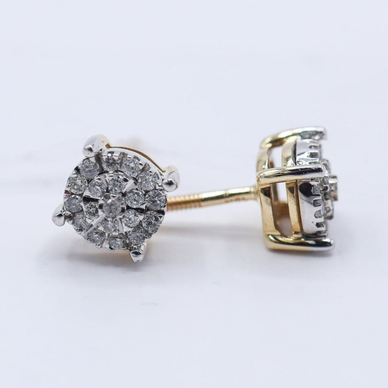 10K 0.24-0.27CT D Earring RDS Rhodium