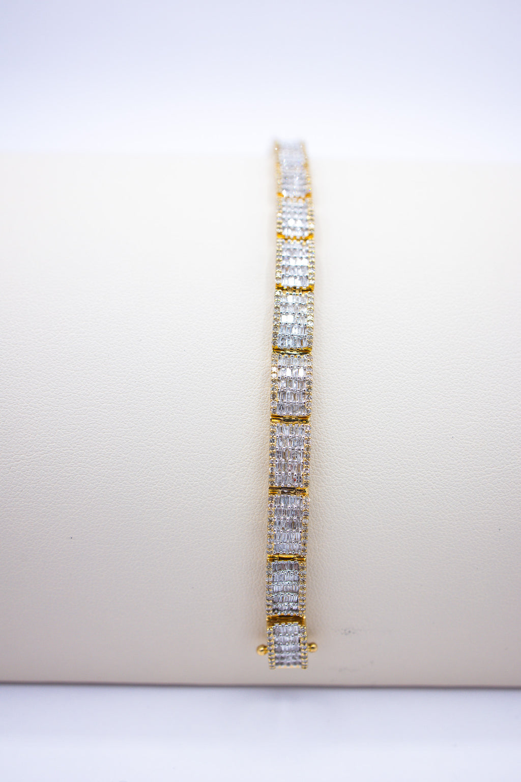Mens Diamond Bracelet 10K Gold 4CTW