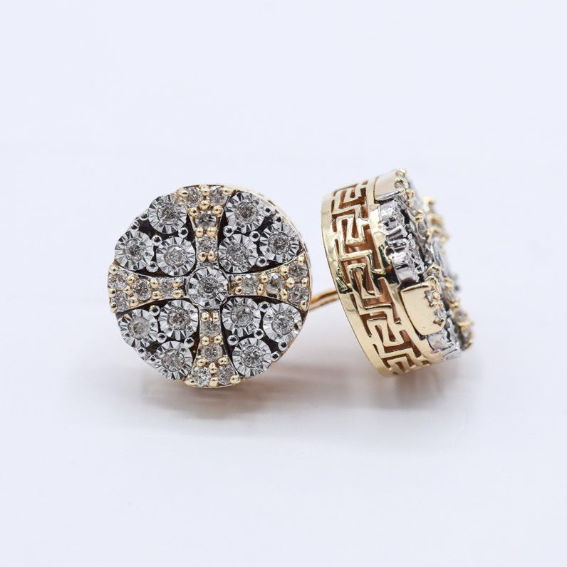 10K 0.31-0.34CT D-EARRING RDS FANUC PRONG 'TOP FLOOR'