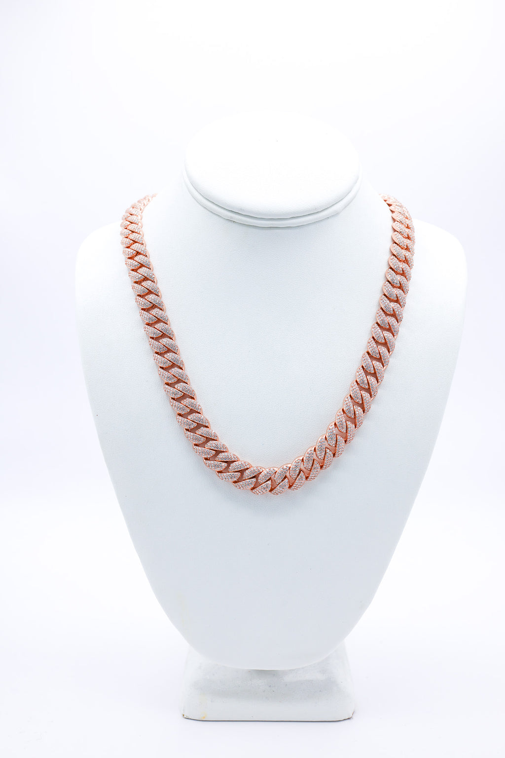 Cuban Rose 12MM 21.62 CTW Moissanite Chain