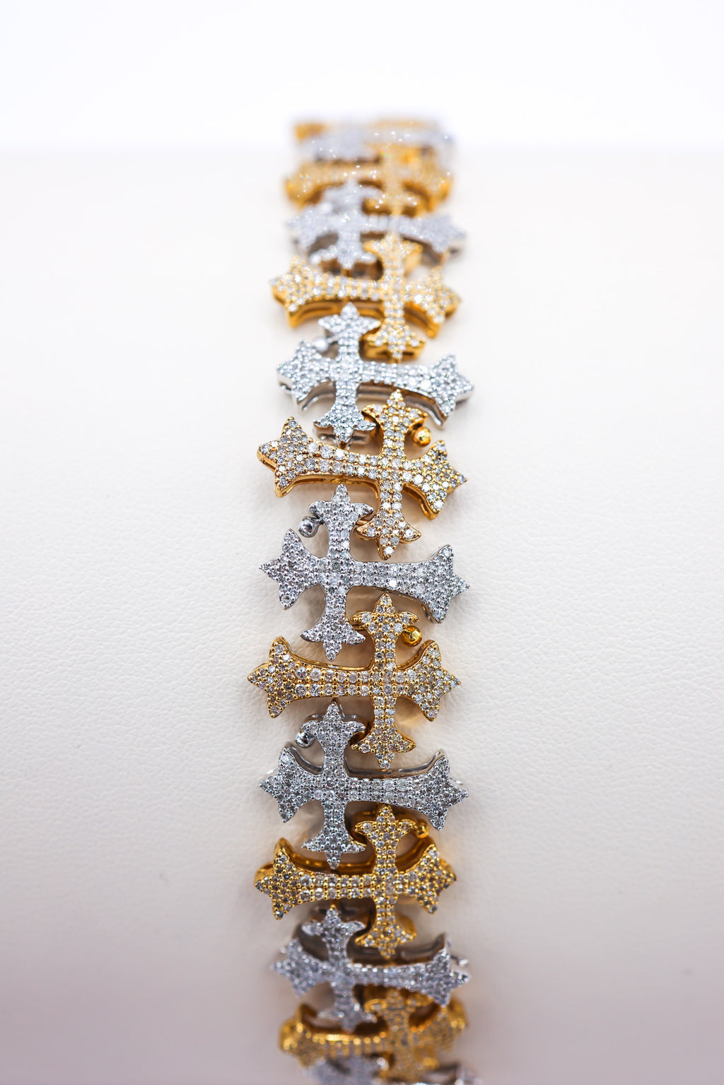 Cross Bracelet 10K Gold 7.83 CTW