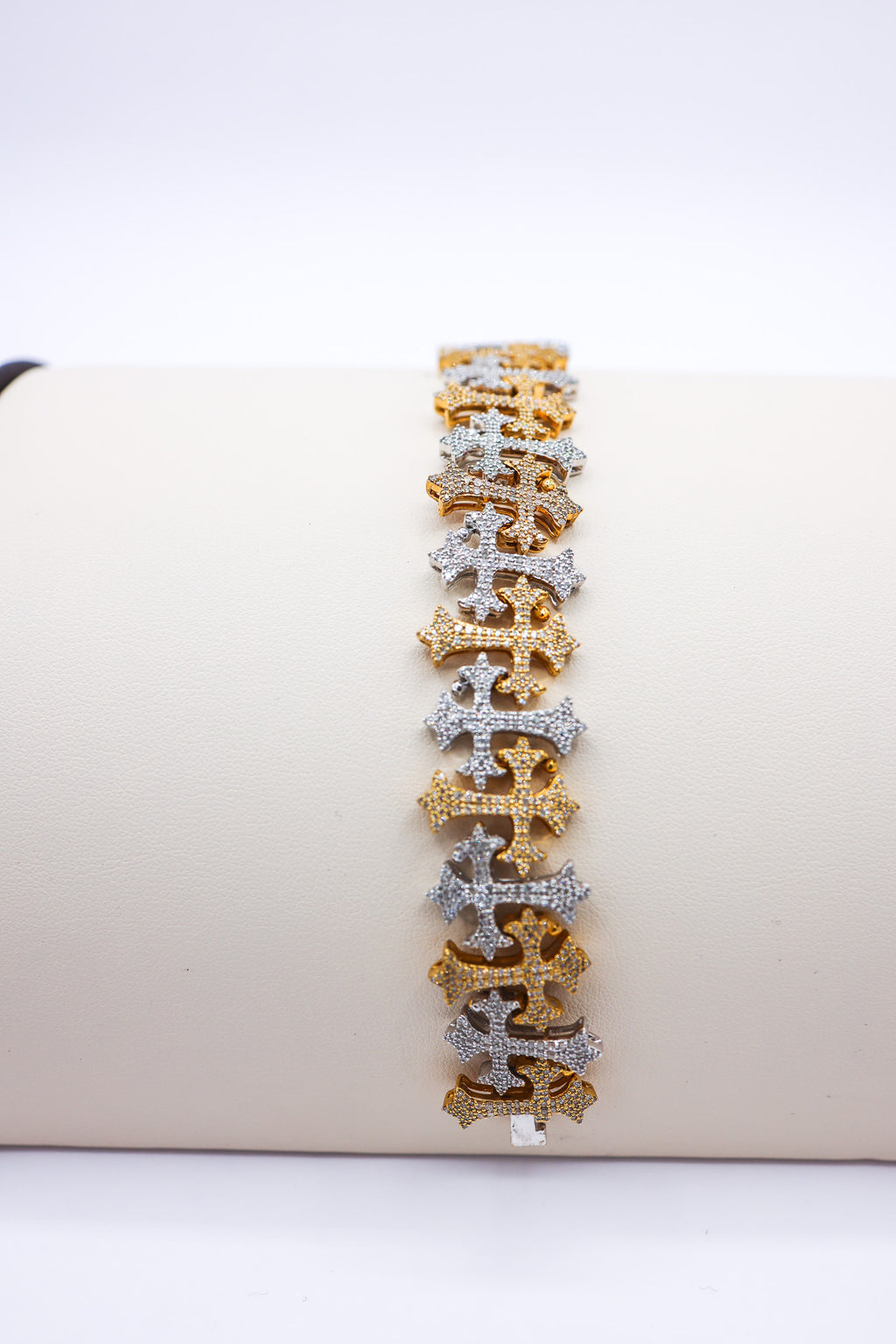 Cross Bracelet 10K Gold 7.83 CTW