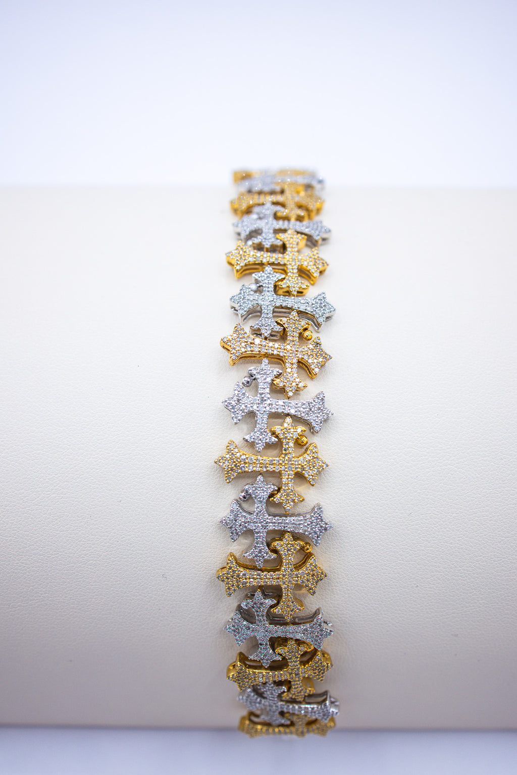 Cross Bracelet 10K Gold 7.83 CTW