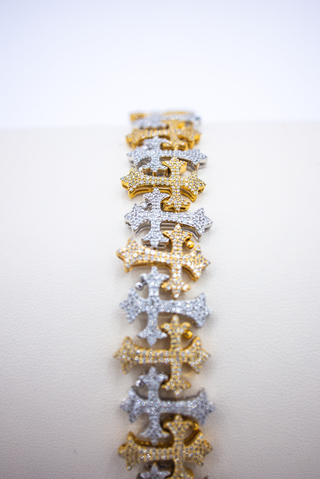 Cross Bracelet 10K Gold 7.83 CTW