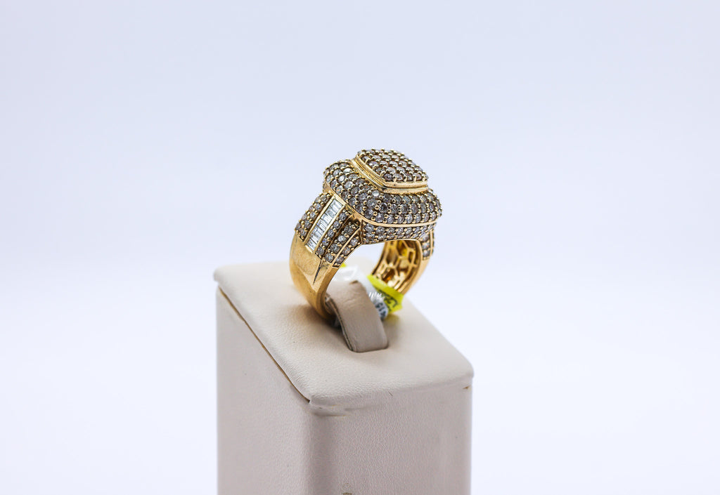 10K Gold 5.12 CTW Multi-Platform Square Diamond Ring
