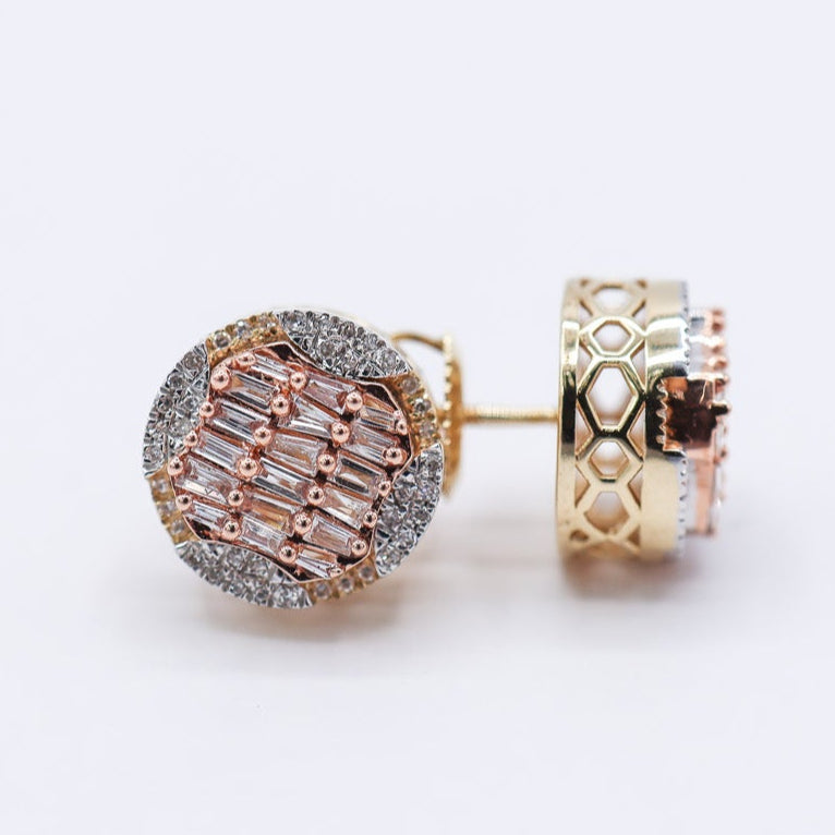 10K 0.38CT Rose Gold Baguette Diamond Setting