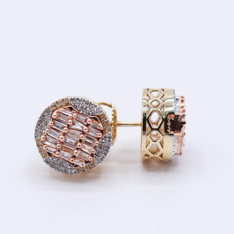 10K 0.38CT Rose Gold Baguette Diamond Setting