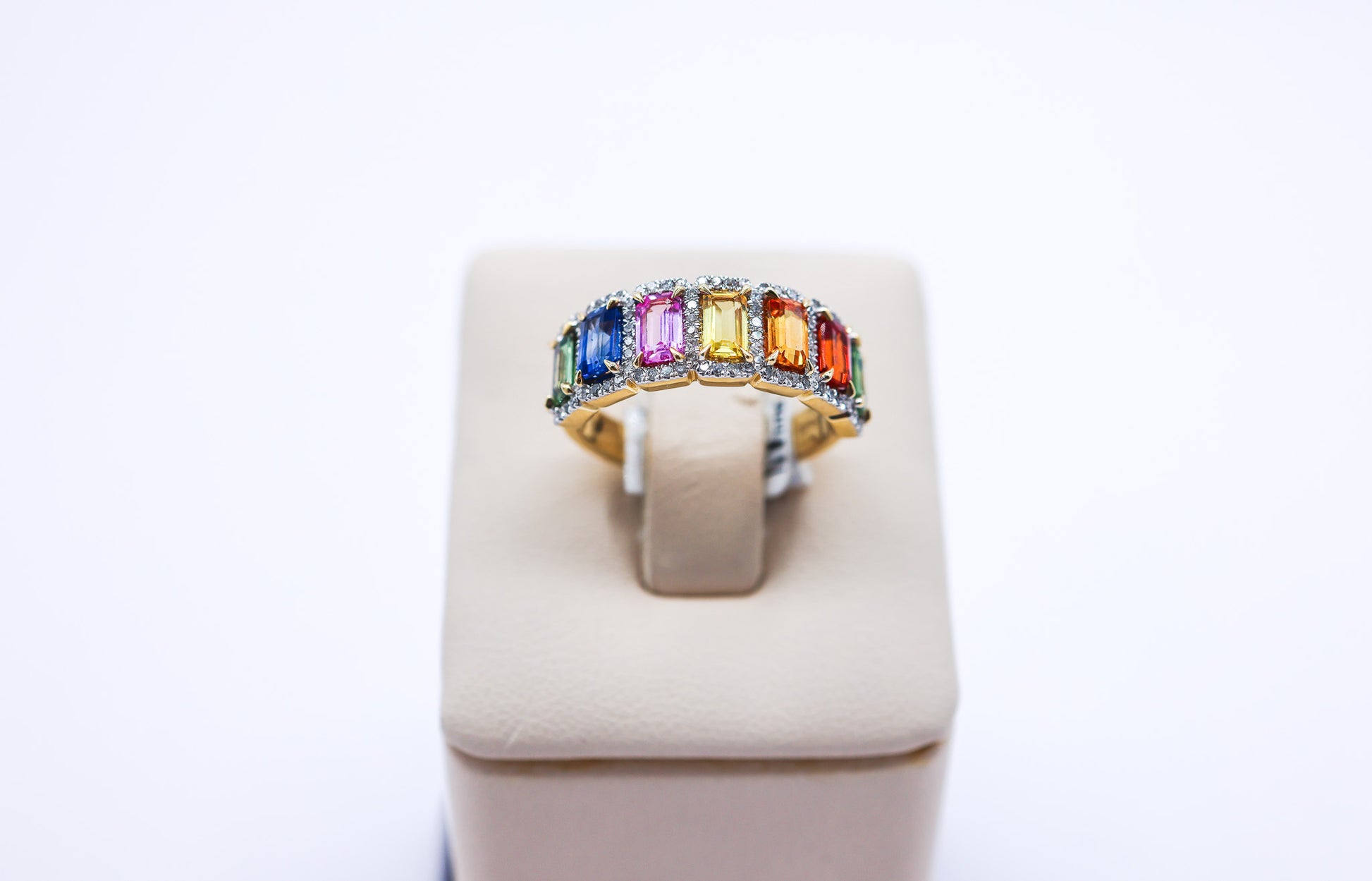 14K gold 0.29 CTW Multi-Colored Diamond Ring