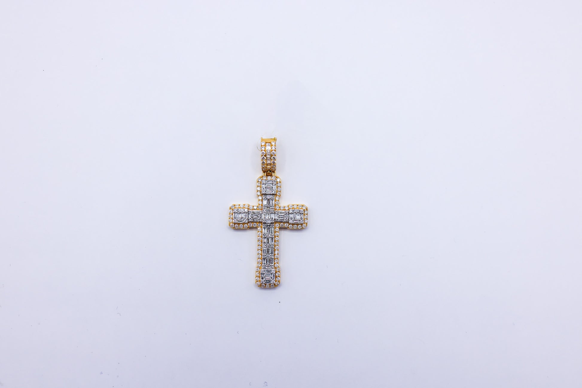 Cross Charm 10K Gold 3CTW