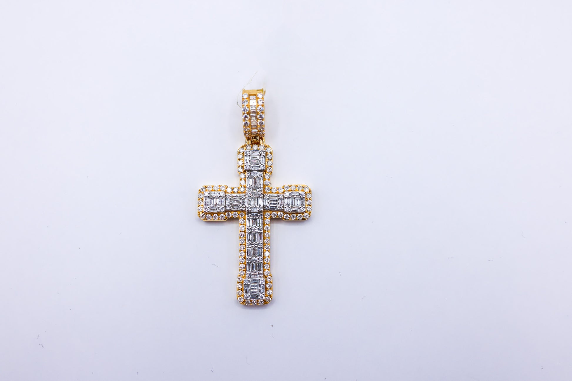 Cross Charm 10K Gold 3CTW