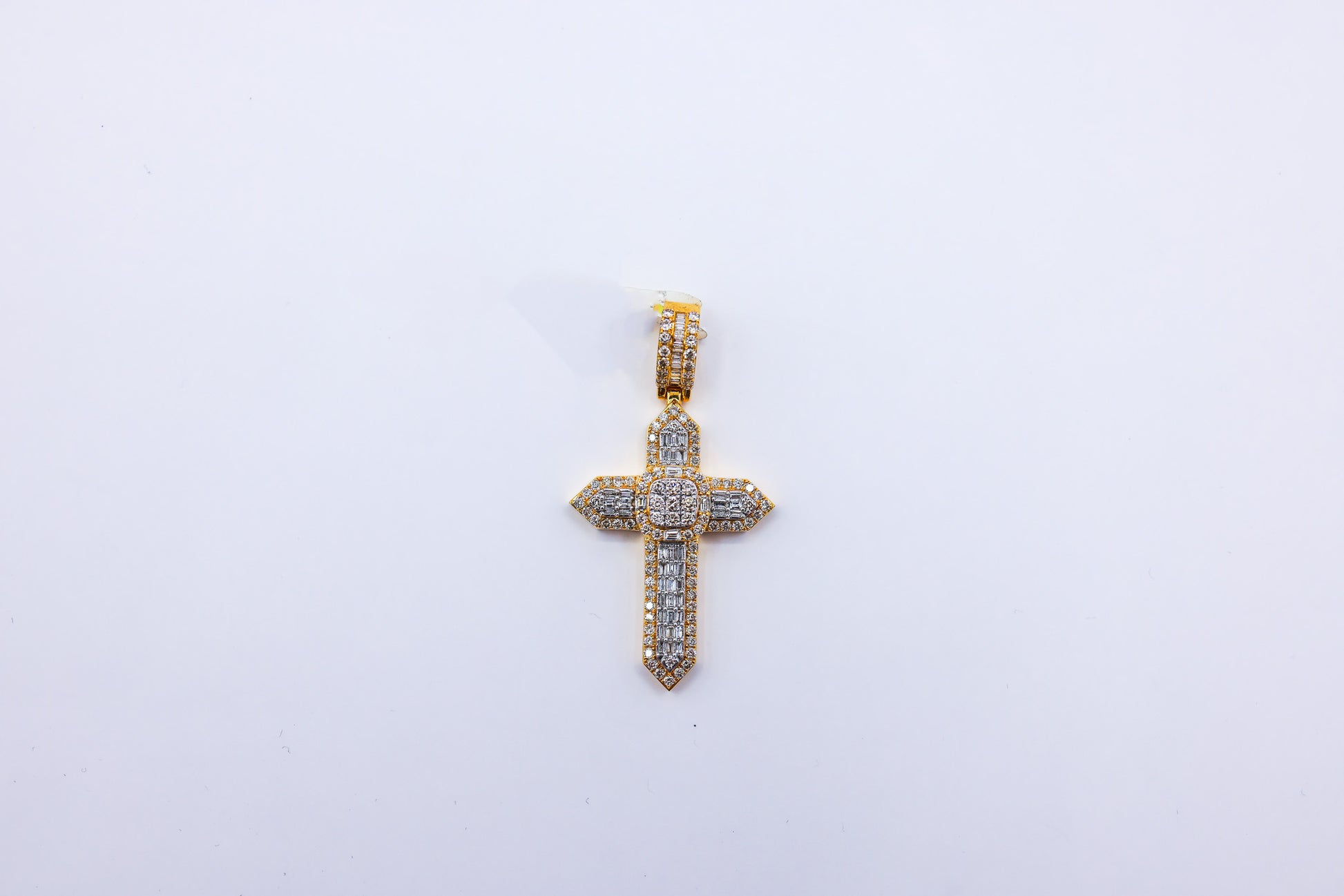 Cross Charm 10K Gold 2.52 CTW