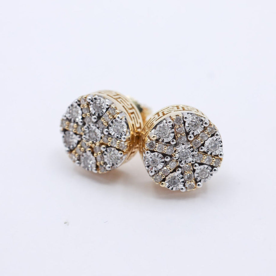 10K 0.31-0.35CT D-EARRING RDS FANUC PRONG 'TOP FLOOR'