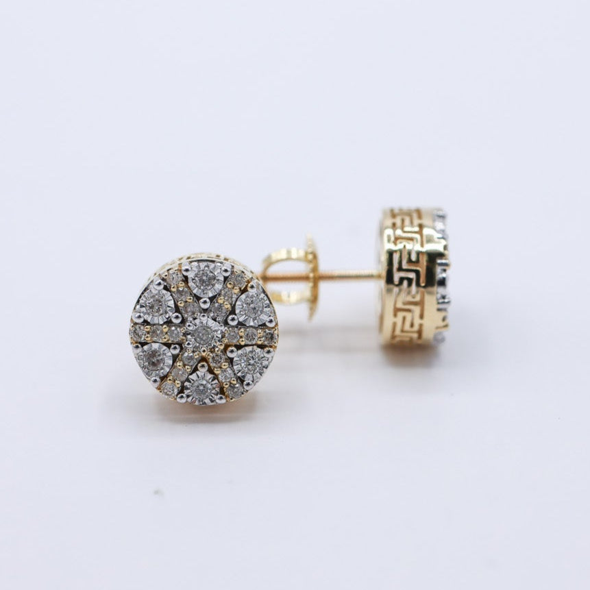 10K 0.31-0.35CT D-EARRING RDS FANUC PRONG 'TOP FLOOR'