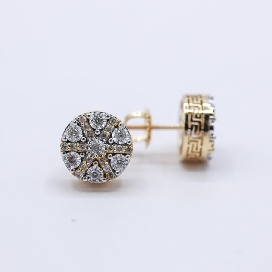 10K 0.31-0.35CT D-EARRING RDS FANUC PRONG 'TOP FLOOR'