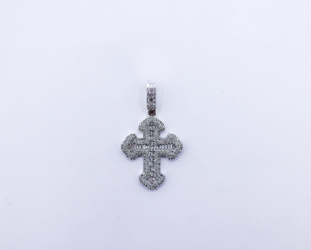Cross Charm 14K Gold 1.29CTW
