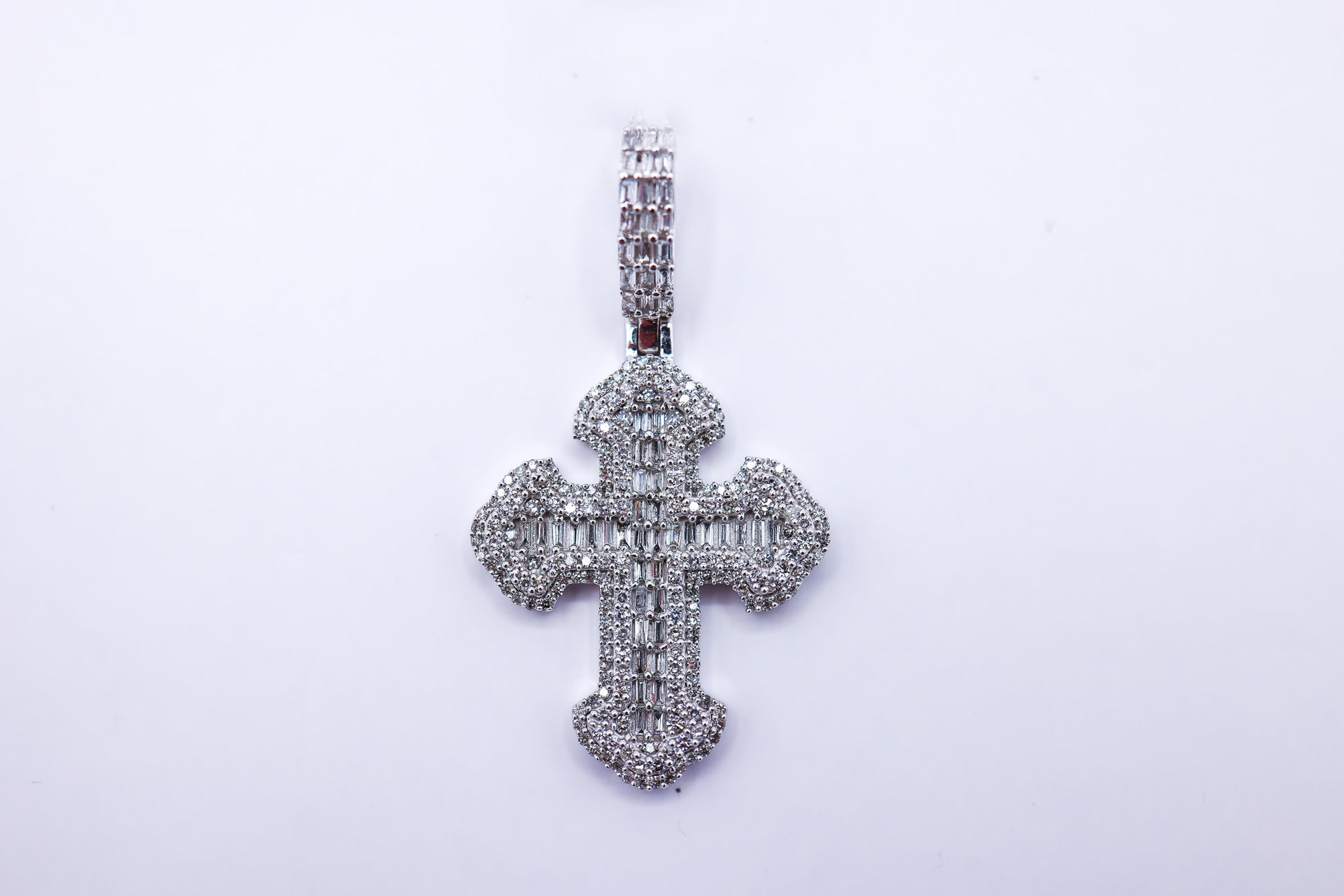 Cross Charm 14K Gold 1.29CTW