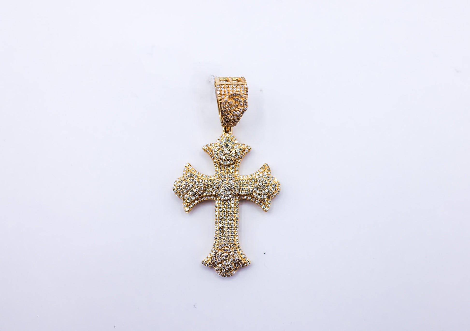 Cross Charm 10K Gold 0.69 CTW