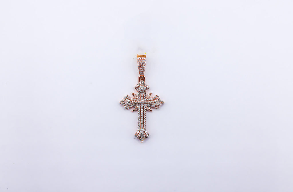 Cross Charm 10K Gold 0.66CTW