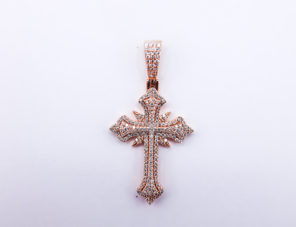 Cross Charm 10K Gold 0.66CTW