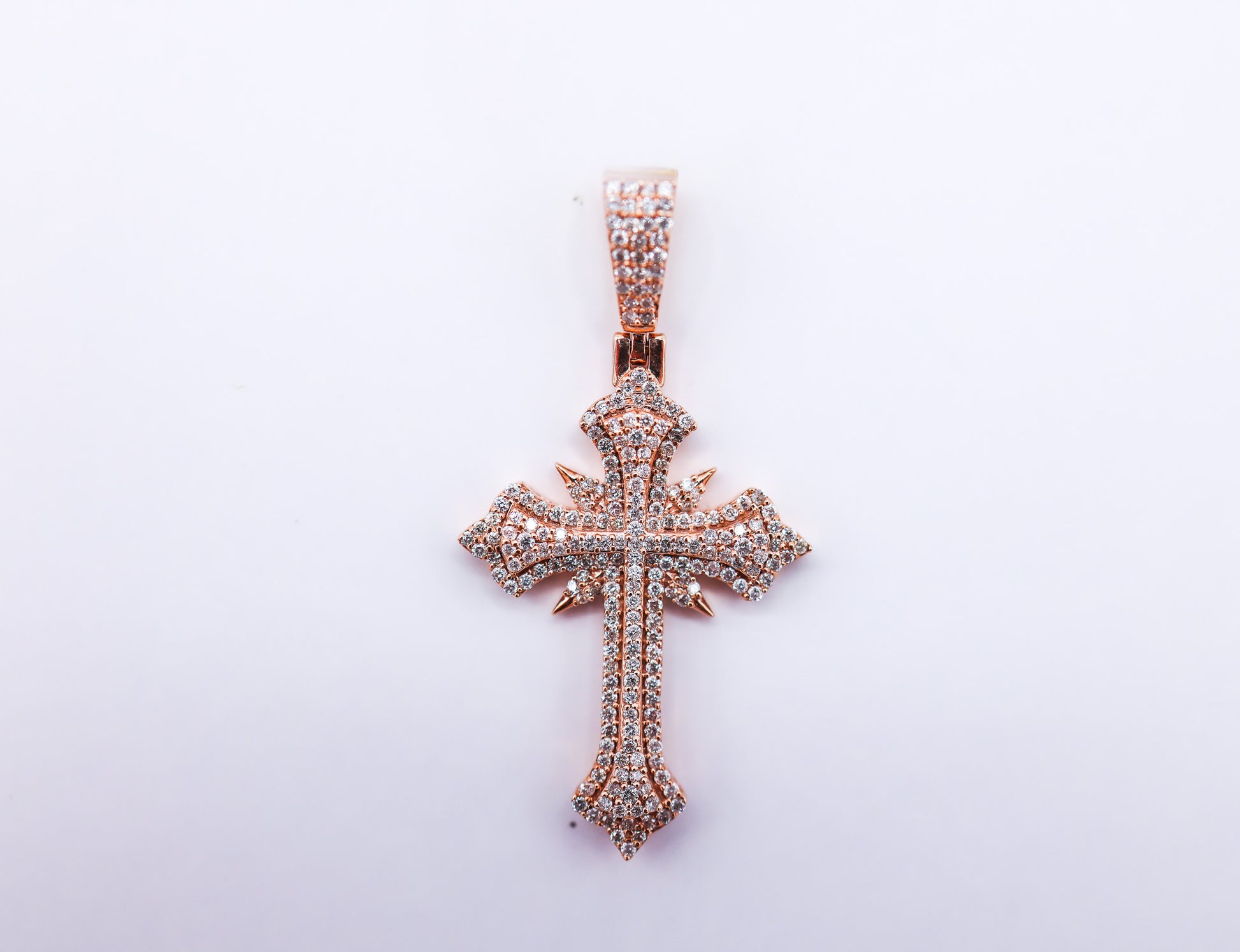 Cross Charm 10K Gold 0.66CTW