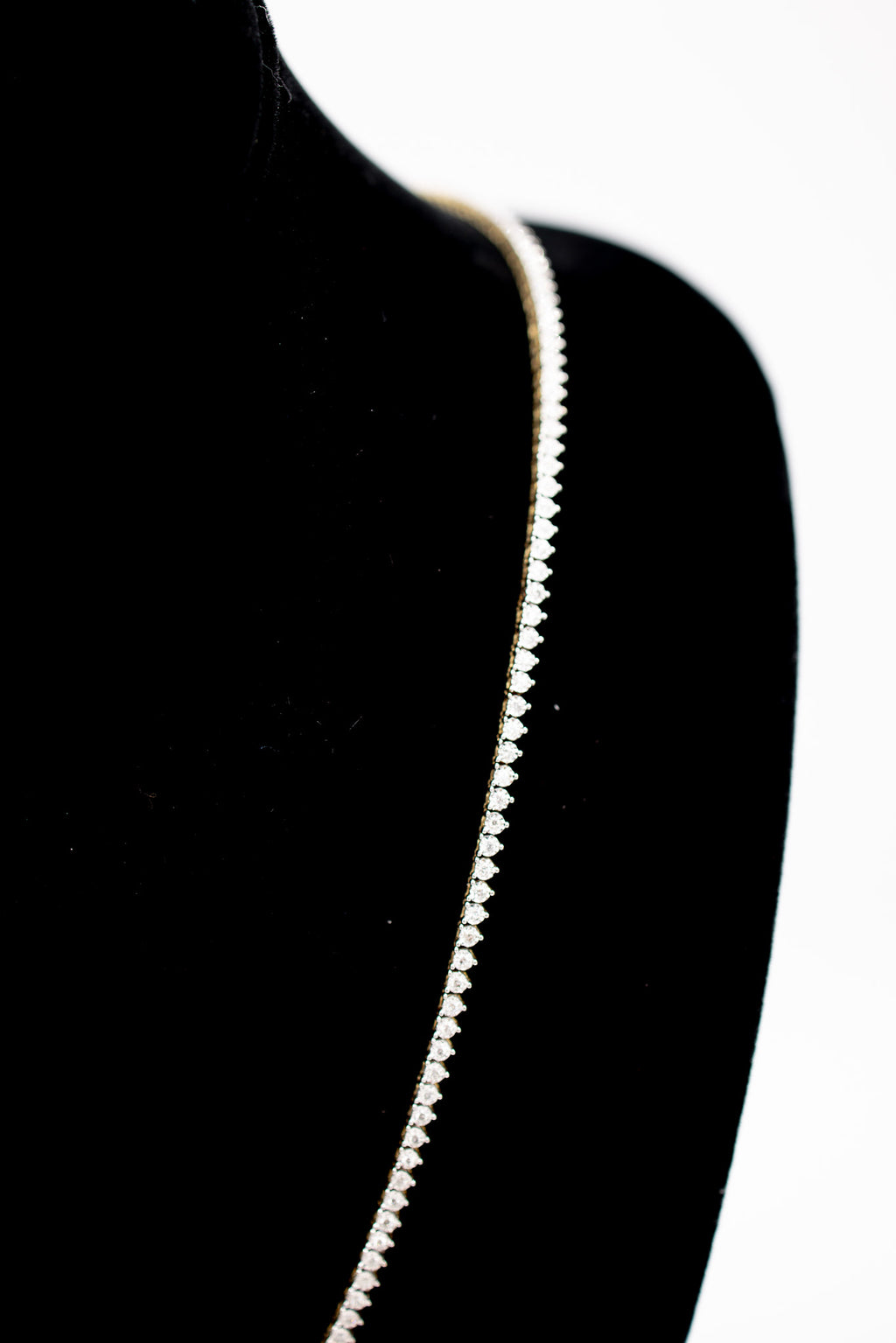 10K 2.11-2.20CT D-NECKLACE MEN RDS 3 PRONG P1 SIZE 22 INCH 3.20.3.25 MM