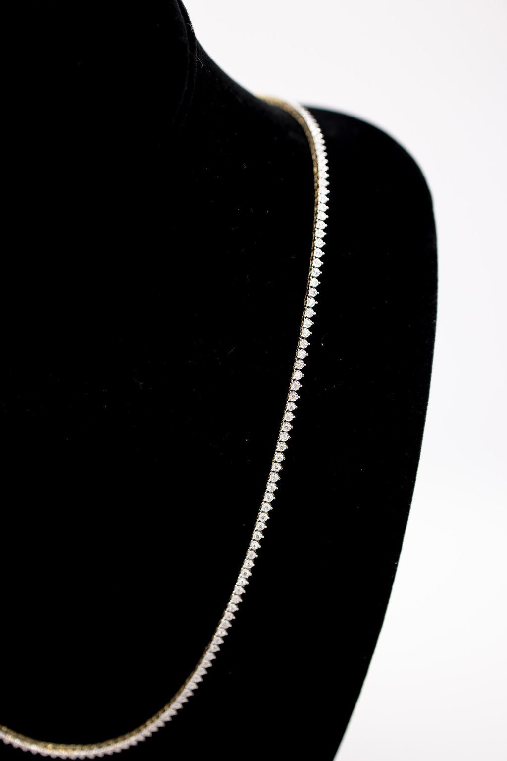 10K 2.11-2.20CT D-NECKLACE MEN RDS 3 PRONG P1 SIZE 22 INCH 3.20.3.25 MM