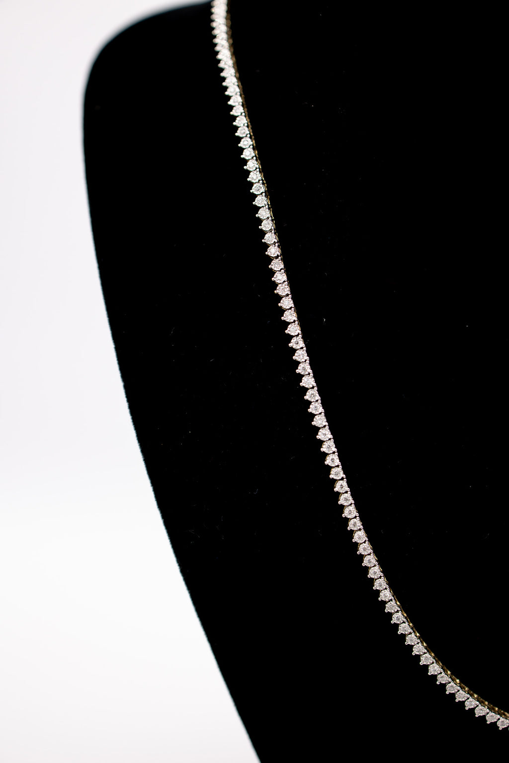 10K 2.11-2.20CT D-NECKLACE MEN RDS 3 PRONG P1 SIZE 22 INCH 3.20.3.25 MM