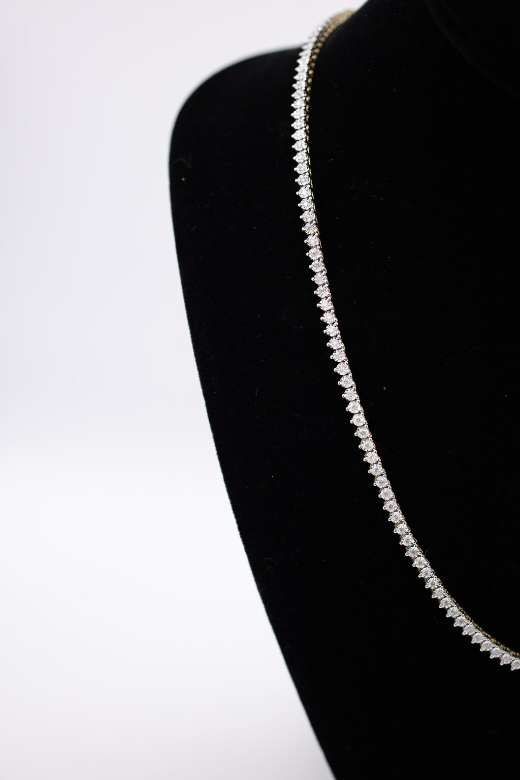 10K 2.11-2.20CT D-NECKLACE MEN RDS 3 PRONG P1 SIZE 22 INCH 3.20.3.25 MM