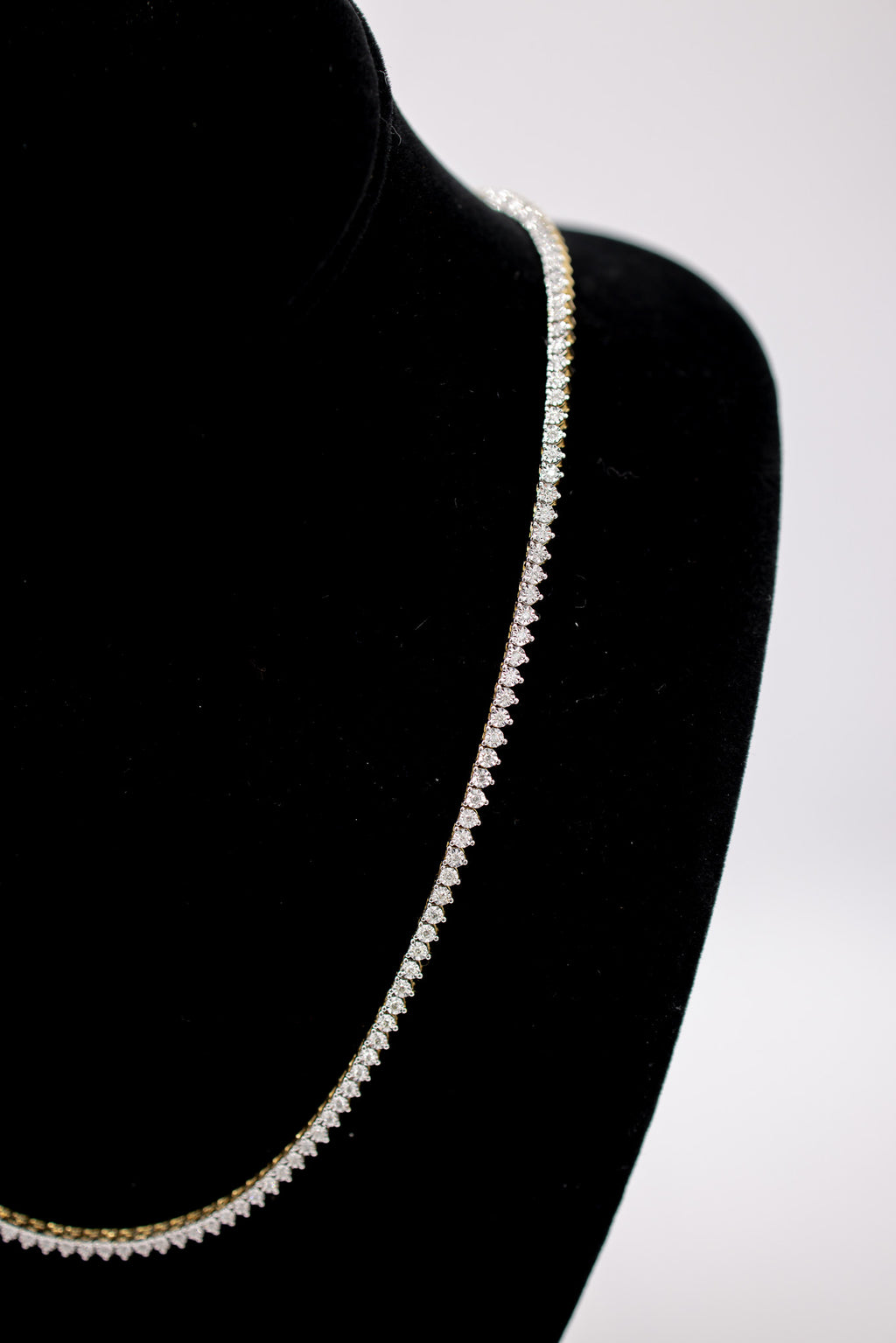 10K 2.11-2.20CT D-NECKLACE MEN RDS 3 PRONG P1 SIZE 22 INCH 3.20.3.25 MM